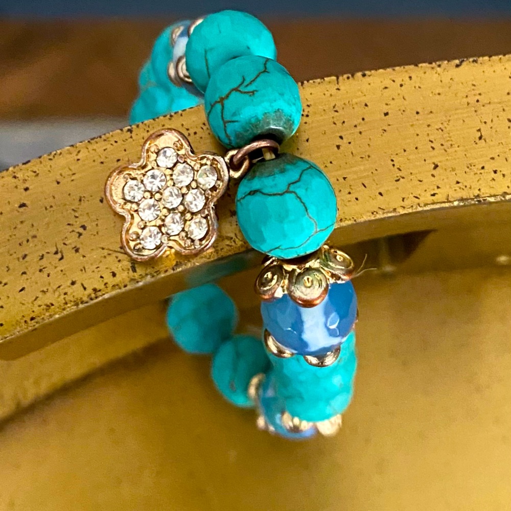 Turquoise bracelet with ⭐️ charm